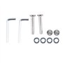 Flisdtry Lot de 2 roues de rechange pour valise, essieux et clés de réparation OD 68 mm, Noir
