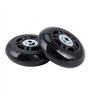 Flisdtry Lot de 2 roues de rechange pour valise, essieux et clés de réparation OD 68 mm, Noir
