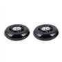 Flisdtry Lot de 2 roues de rechange pour valise, essieux et clés de réparation OD 68 mm, Noir