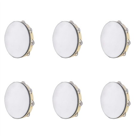 Gbloodst Lot de 6 tambourins pour adultes