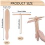 Joskeijky Ensemble de 4 Spatules en Bois en Forme de T pour Étaler la Pâte à Crêpes, Spatules à Crêpes et Étaleur D'Ustensiles d