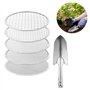 Sirxlevcy Ensemble de Tamis à Énigme en Acier Inoxydable pour le Jardinage avec 5 Tailles de 8 Pouces de Diamètre 1/3/6/9/12 Mm,