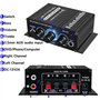 Sctecoau -270 Amplificateur HiFi 2.0 Canaux Amplificateur Domestique Réglage des Basses et des Aigus Audio Stéréo Système Audio 