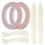 Muuoeou 2 rouleaux (32 mètres) de ruban de feuille de cuivre 1/4 de large avec dos en cuivre pour la fabrication de vitraux et d