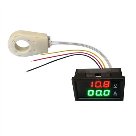 Cosmin Ampèremètre à Effet Hall Voltmètre DC 0-300 V 50 A Moniteur de Batterie LED Compteur de Tension de Courant Numérique 12 V
