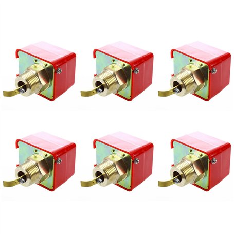 Bntaomle 6X AC 220V 15A Filetage Male SPDT Pagaie Contacteur de Debit -25