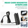 Nettoppo MSR90 USB Lecteur de Carte à Bande MagnéTique Lecteur de Carte Bande 3 Pistes Mini Swiper pour USB PC
