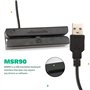 Nettoppo MSR90 USB Lecteur de Carte à Bande MagnéTique Lecteur de Carte Bande 3 Pistes Mini Swiper pour USB PC