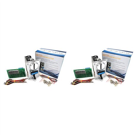 worien 2X Accepteur de PièCes Multi-Devises 15A Tableau de ContrôLe Du Temps Fauteuil de Massage Machine à Laver BoîTe de Contrô