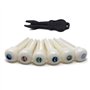 Spactz Chevilles de chevalet en os de bétail pour guitare acoustique avec de coquille de perle pour accessoires de guitare folk