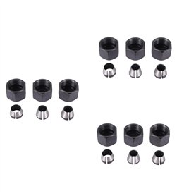 iToQ 9 Pièces Séries Ensemble de Pinces de Routeur Adaptateur de Têtes de Mandrin pour Perceuses Gravure Coupe Coupe Machine À D