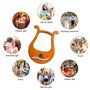 Jufjsfy Lyra Harpe, 19 Cordes Violon grec, 19 Cordes Lyra Modèle Unique Sculpté Symboles phonétiques, pour les amateurs de musiq
