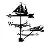 Dasertoe Girouette à voile – Girouette en de bateau à voile, indicateur de direction du vent décoratif pour toit de cour