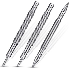 Lot de 3 Clous et Charnière Pin Tool Punch Set de Clous un Ressort pour Porte 1/32 Pouces 1/16 Pouces Double Tête