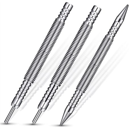 Lot de 3 Clous et Charnière Pin Tool Punch Set de Clous un Ressort pour Porte 1/32 Pouces 1/16 Pouces Double Tête