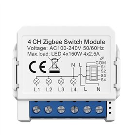 Eorleya Disjoncteur en Circuit Tuya ZigBee Zero Fire à Double Commande Bidirectionnelle