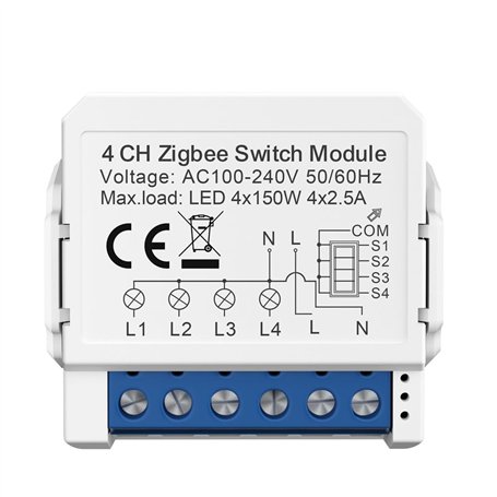 Eorleya Disjoncteur en Circuit Tuya ZigBee Zero Fire à Double Commande Bidirectionnelle