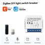 Eorleya Disjoncteur en Circuit Tuya ZigBee Zero Fire à Double Commande Bidirectionnelle, Prenant en Charge la Domotique DIY et l