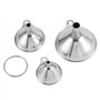 Spactz 6pcs Entonnoir multifonctionnel en acier inoxydable Essentail Huile Eau Épices Flacon de vin Entonnoir filtrant pour cuis