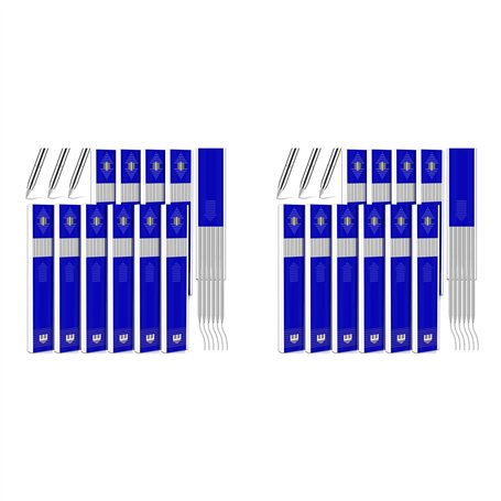 Fivetwofive 120 Pièces Séries 2.8mm Argent Soudeur de Stries Recharges de Crayons pour Crayons de Marque de Charpentier Crayon M