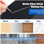 Fivetwofive 120 Pièces Séries 2.8mm Argent Soudeur de Stries Recharges de Crayons pour Crayons de Marque de Charpentier Crayon M