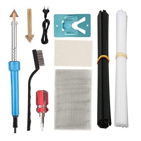 Bcowtte Kit de soudure plastique 80 W Machine de réparation de pare-chocs de voiture avec 2 pointes de fer à souder Prise europé