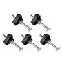 Steowsey Lot de 5 Boulons M8 T Track Kit de Boutons 4 Pouces T Slot Bolts avec Rondelles T Track de Remplacement pour les Gabari