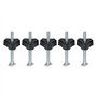 Steowsey Lot de 5 Boulons M8 T Track Kit de Boutons 4 Pouces T Slot Bolts avec Rondelles T Track de Remplacement pour les Gabari