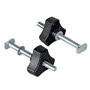 Steowsey Lot de 5 Boulons M8 T Track Kit de Boutons 4 Pouces T Slot Bolts avec Rondelles T Track de Remplacement pour les Gabari