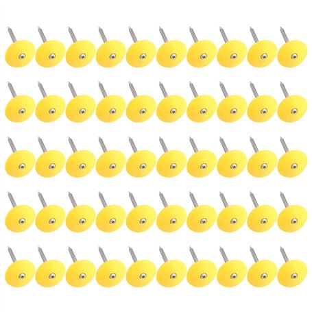 Widybord Lot de 50 clous de toiture ronds en plastique de 5