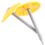 Widybord Lot de 50 clous de toiture ronds en plastique de 5,1 cm pour fixation de maison, panneau de mousse, feutre de toiture