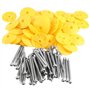 Widybord Lot de 50 clous de toiture ronds en plastique de 5,1 cm pour fixation de maison, panneau de mousse, feutre de toiture