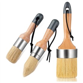 LOLPALONE Lot de 4 pinceaux de peinture à la craie et à la cire et petits pinceaux pour peinture à la craie