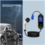 Suoumwa Station Mobile de Recharge pour Voitures Électriques 7KW 32A Monophasée avec Câble de Charge, WiFi et Bluetooth