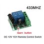 DINESA 12 V 1 CH 433 MHz Interrupteur de télécommande sans universel Récepteur de relais RF 433 MHz Module de bouton émetteur Di