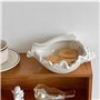 LOLPALONE 1 PCS Porte-Bougie avec Coquille de Conque, Vide-Poche avec Coquillage, Plateau à en Coquillage Blanc en Céramique sur