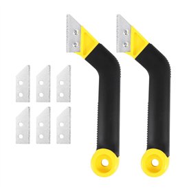 Bonkshire MöRtel Lot de 2 scies à main coudées 8 outils de retrait de carrelage pour le nettoyage du carrelage et du carreau