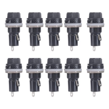 Nettoppo 10Pcs 10A AC 250V 5Mm X 20Mm sur Panneau Prise de Fusible en Plastique