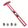 Muuoeou Règle de perçage 2 en 1 pour le travail du bois - Avec douille de perçage de 6/8/10 mm - 50 cm