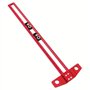 Muuoeou Règle de perçage 2 en 1 pour le travail du bois - Avec douille de perçage de 6/8/10 mm - 50 cm