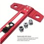 Muuoeou Règle de perçage 2 en 1 pour le travail du bois - Avec douille de perçage de 6/8/10 mm - 50 cm