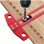 Muuoeou Règle de perçage 2 en 1 pour le travail du bois - Avec douille de perçage de 6/8/10 mm - 50 cm