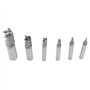 Gbloodst 6 pièces de 4 flûtes, fraises d'extrémité pour fraise en carbure CNC carré en acier forets en spirale diamètre (1 2 3 4
