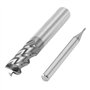 Gbloodst 6 pièces de 4 flûtes, fraises d'extrémité pour fraise en carbure CNC carré en acier forets en spirale diamètre (1 2 3 4