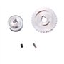 GIWFBQTR 6Pcs MéTal Synchrone Poulie Pignon Moteur Courroie Pignon de Roue S Cj0618 Mini Tour Engrenages, Engrenages de DéCoupeu