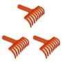 Rinteea 3X Têtes de Râteau à Olives 9 Dents Râteau Multifonction en Plastique Pelle Râteau de Cueillette D'Olives Outils de Jard