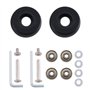 Myhoomowe 48 mm X18 mm 1 Paire Bagages Valise de Remplacement Roues Essieux Deluxe Réparation Bagages Remplacement Roues Noir