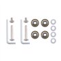 Myhoomowe 48 mm X18 mm 1 Paire Bagages Valise de Remplacement Roues Essieux Deluxe Réparation Bagages Remplacement Roues Noir
