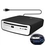 Nettoppo Lecteur CD Externe Portable Universel pour Voiture, Se Branche sur Le Port USB de la Voiture, Ordinateur Portable, Télé