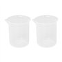 Tsadeer Bécher de laboratoire gradué bécher en transparent épaissir bouchon doseur 200 ml 2 pièces